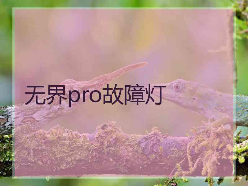 无界pro故障灯