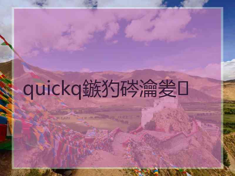 quickq鏃犳硶瀹夎