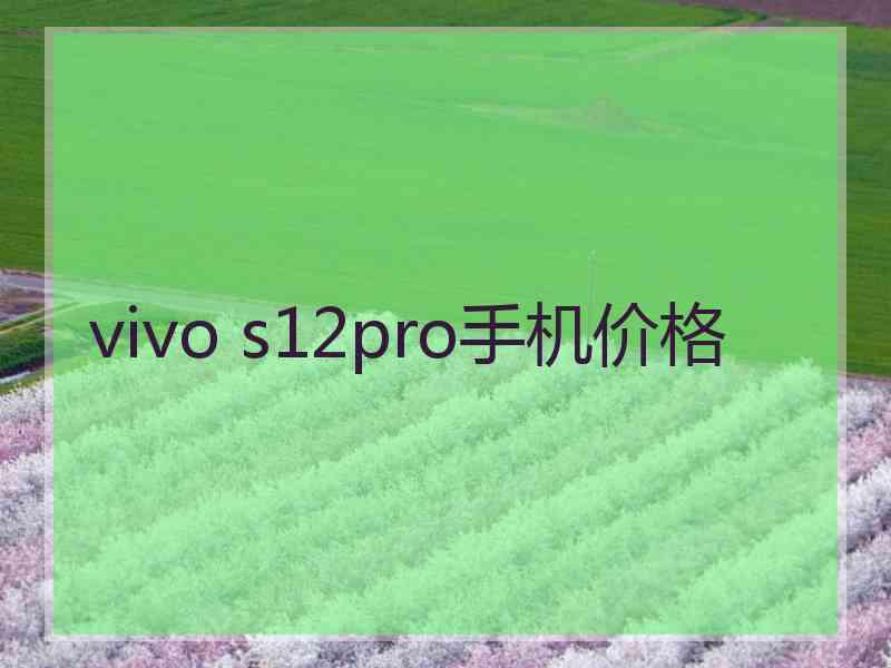 vivo s12pro手机价格