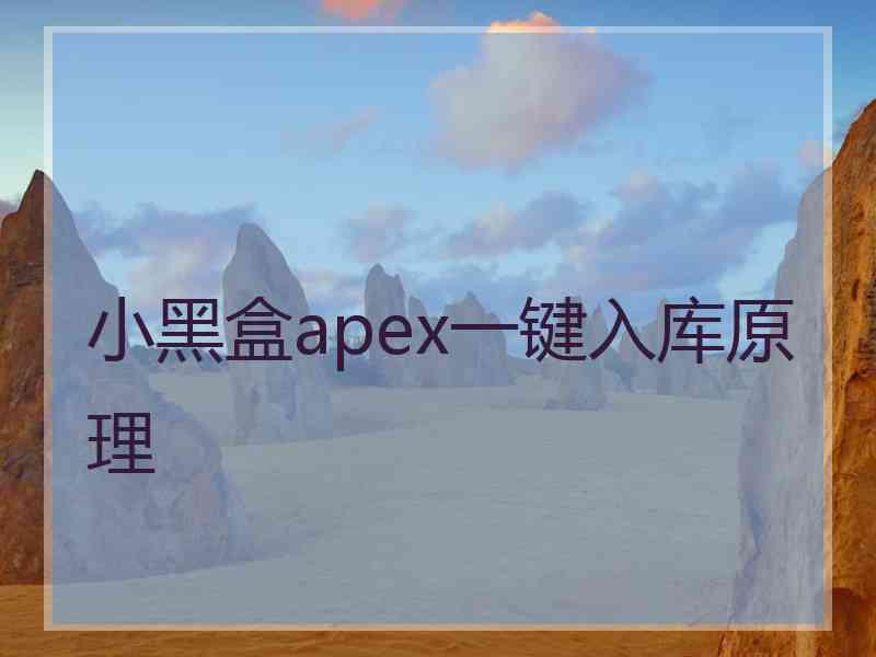 小黑盒apex一键入库原理