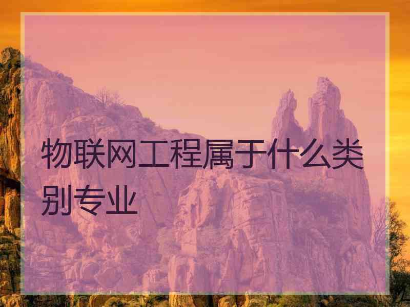 物联网工程属于什么类别专业