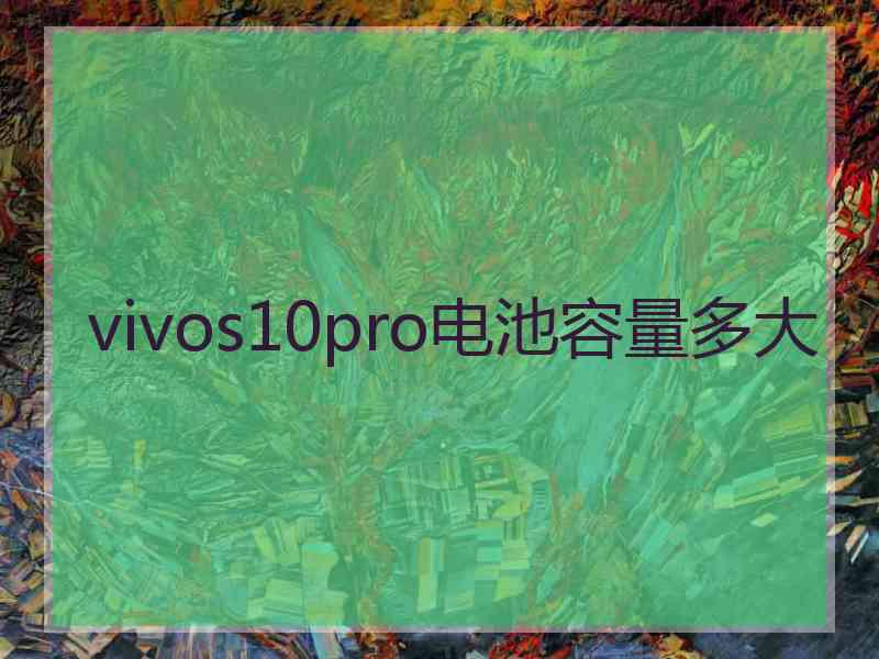 vivos10pro电池容量多大