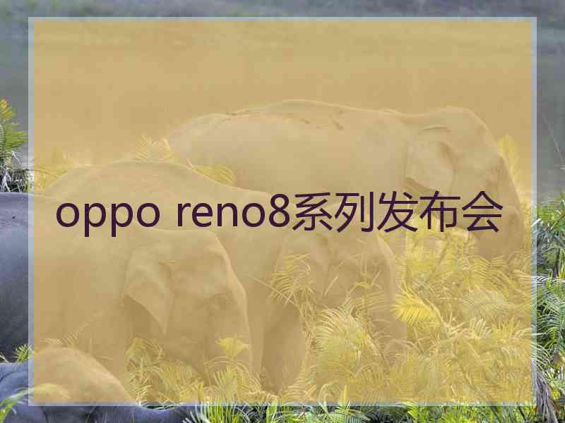 oppo reno8系列发布会