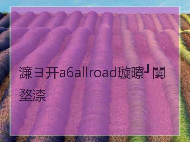 濂ヨ开a6allroad璇曢┚闄堥渿