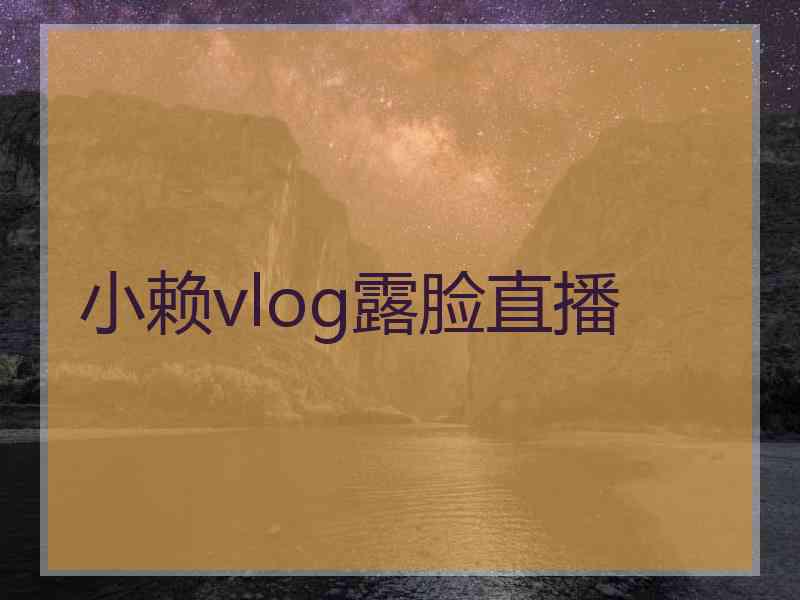 小赖vlog露脸直播