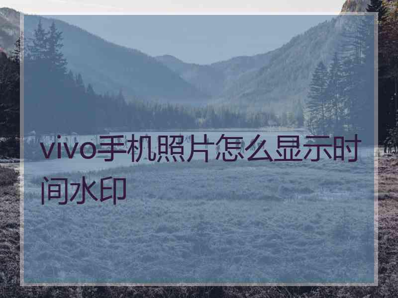 vivo手机照片怎么显示时间水印