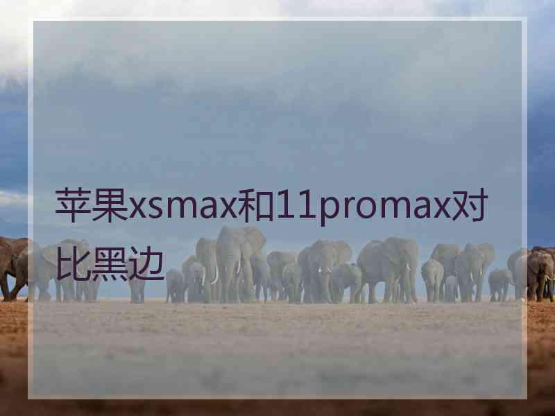 苹果xsmax和11promax对比黑边