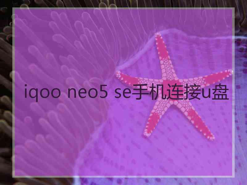 iqoo neo5 se手机连接u盘