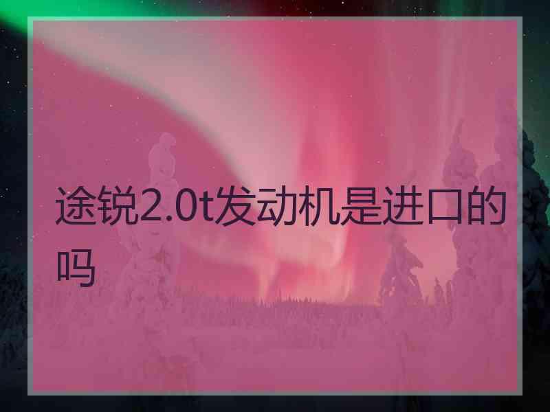 途锐2.0t发动机是进口的吗