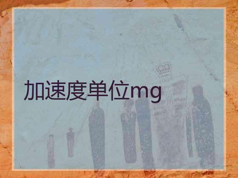 加速度单位mg