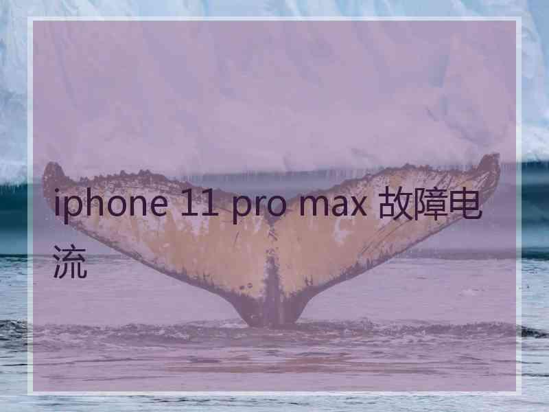 iphone 11 pro max 故障电流