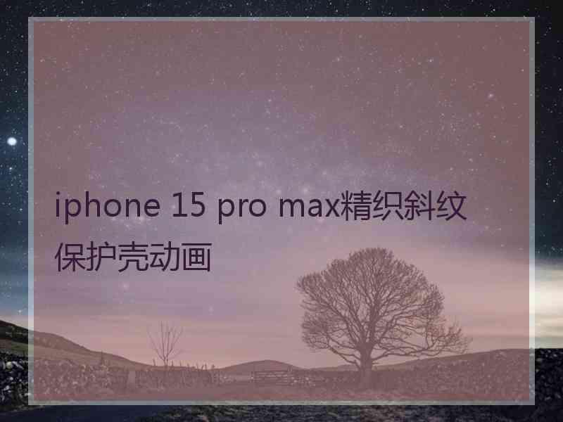 iphone 15 pro max精织斜纹保护壳动画