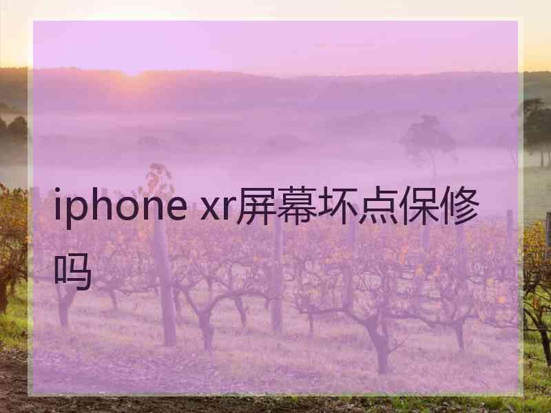 iphone xr屏幕坏点保修吗