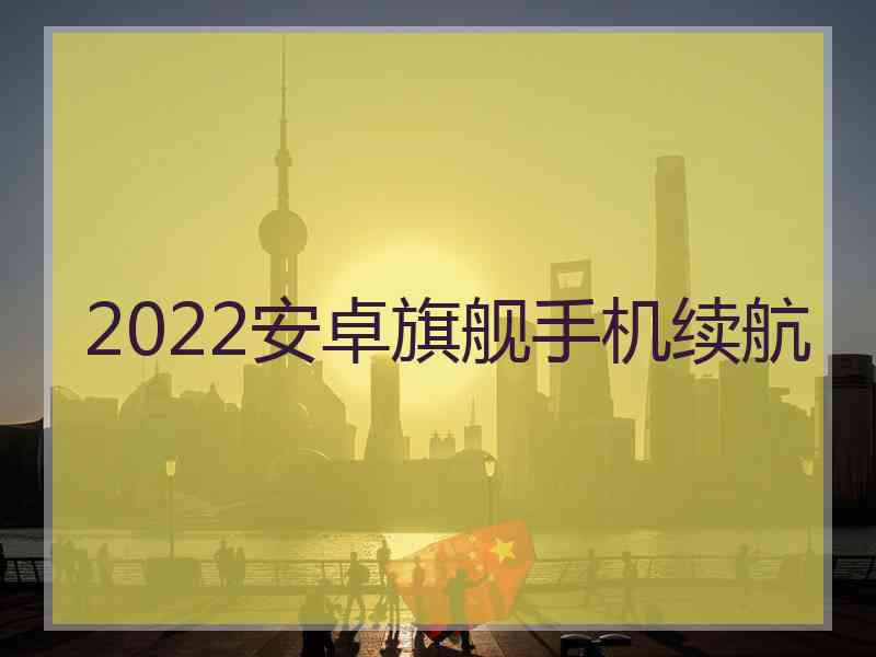 2022安卓旗舰手机续航