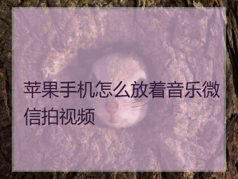 苹果手机怎么放着音乐微信拍视频