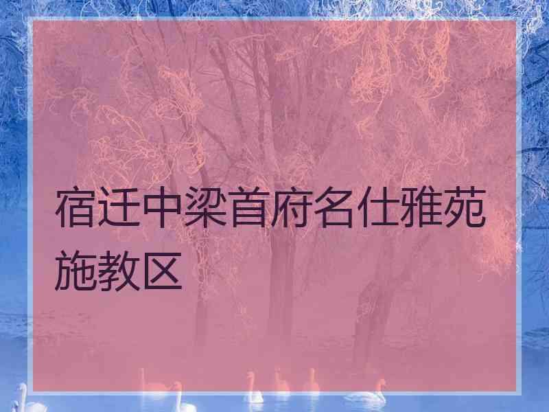 宿迁中梁首府名仕雅苑施教区