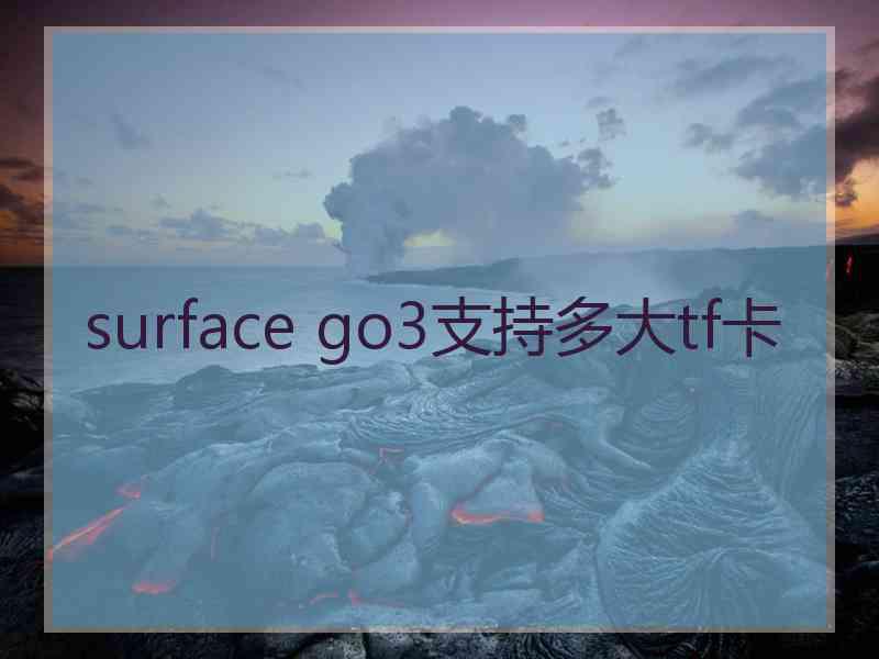 surface go3支持多大tf卡