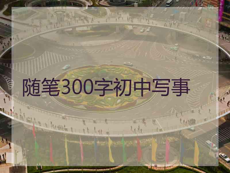 随笔300字初中写事