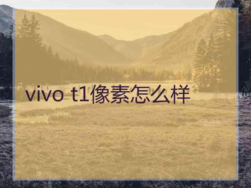 vivo t1像素怎么样