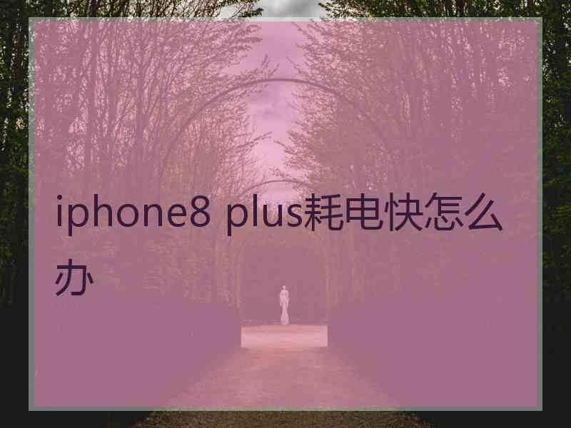 iphone8 plus耗电快怎么办