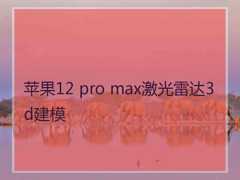 苹果12 pro max激光雷达3d建模