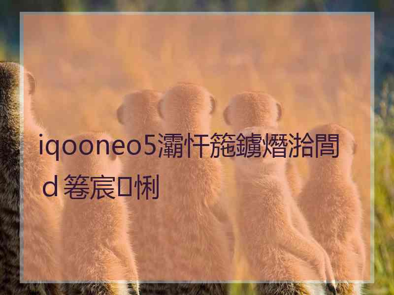 iqooneo5灞忓箷鐪熸湁閭ｄ箞宸悧