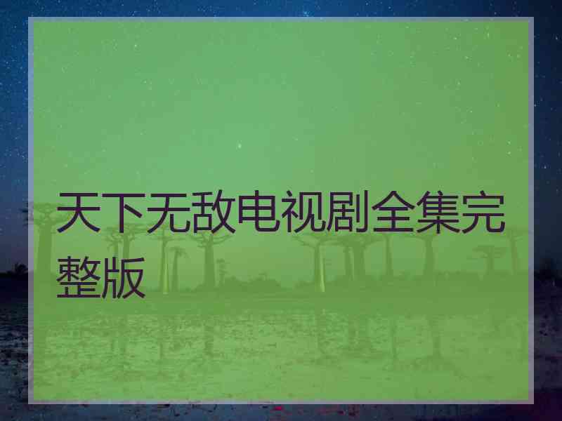 天下无敌电视剧全集完整版