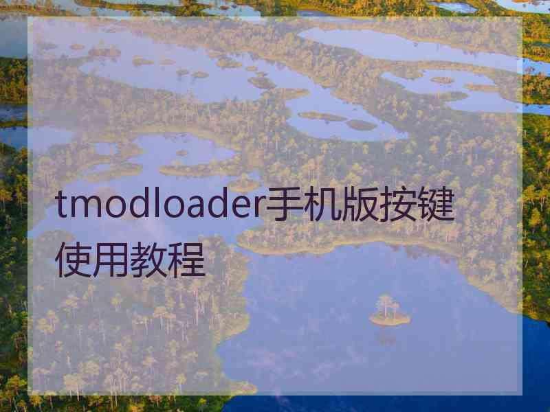 tmodloader手机版按键使用教程