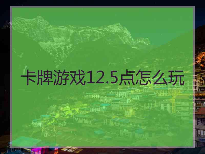 卡牌游戏12.5点怎么玩