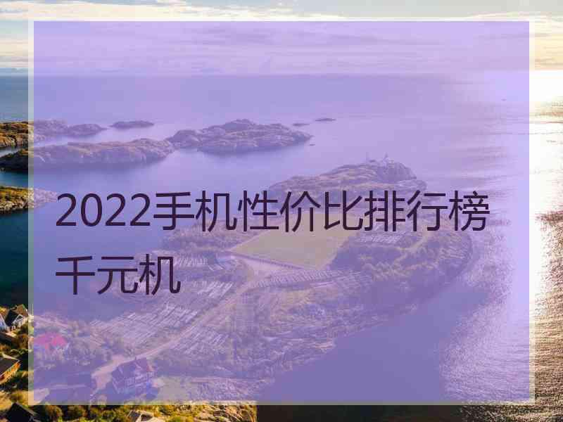 2022手机性价比排行榜千元机