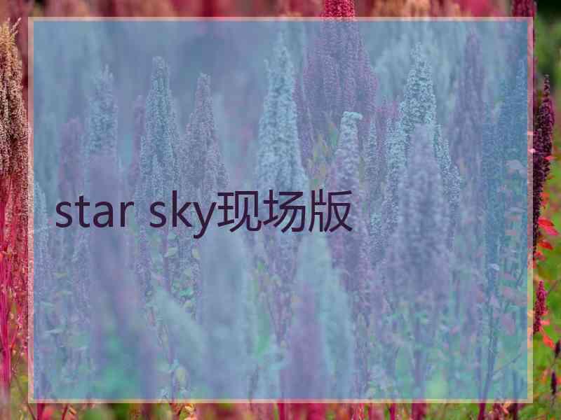 star sky现场版