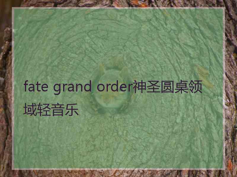 fate grand order神圣圆桌领域轻音乐