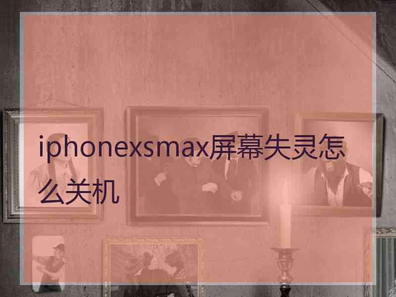 iphonexsmax屏幕失灵怎么关机