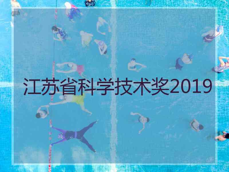 江苏省科学技术奖2019