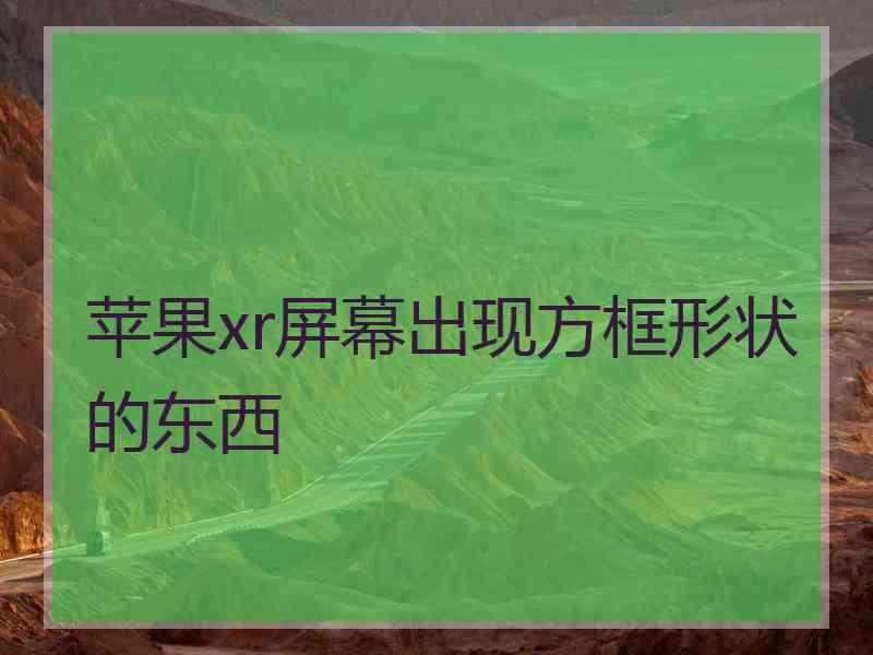 苹果xr屏幕出现方框形状的东西