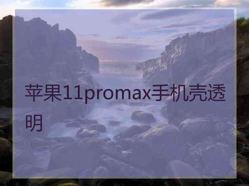 苹果11promax手机壳透明