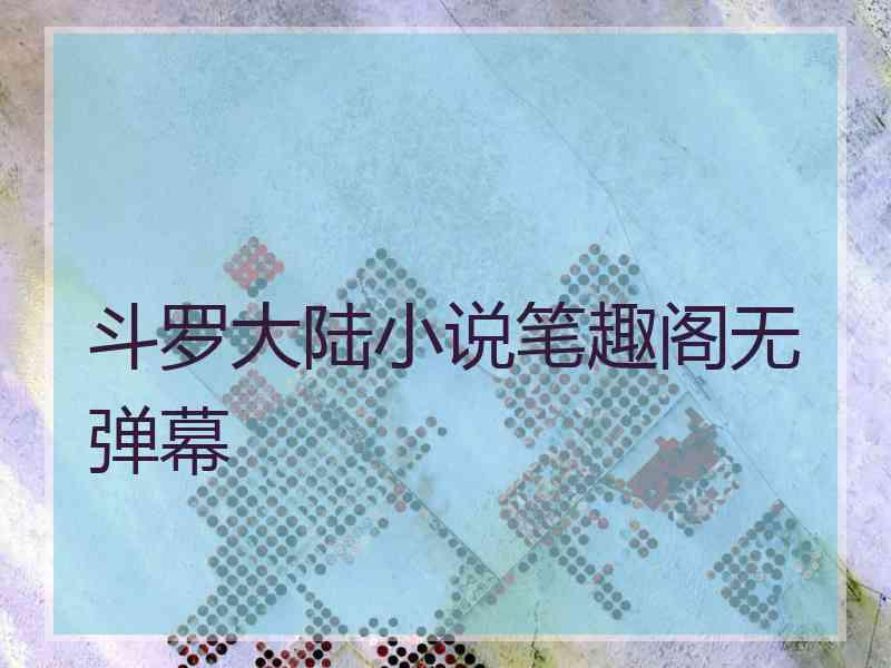 斗罗大陆小说笔趣阁无弹幕