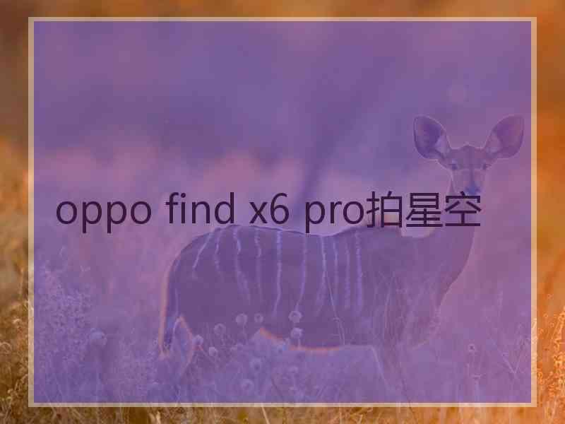 oppo find x6 pro拍星空