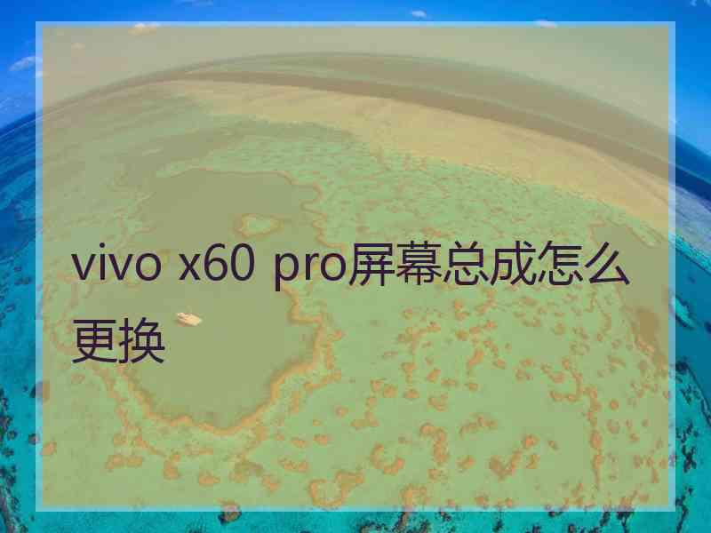 vivo x60 pro屏幕总成怎么更换