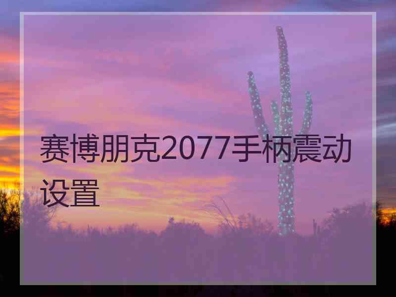 赛博朋克2077手柄震动设置