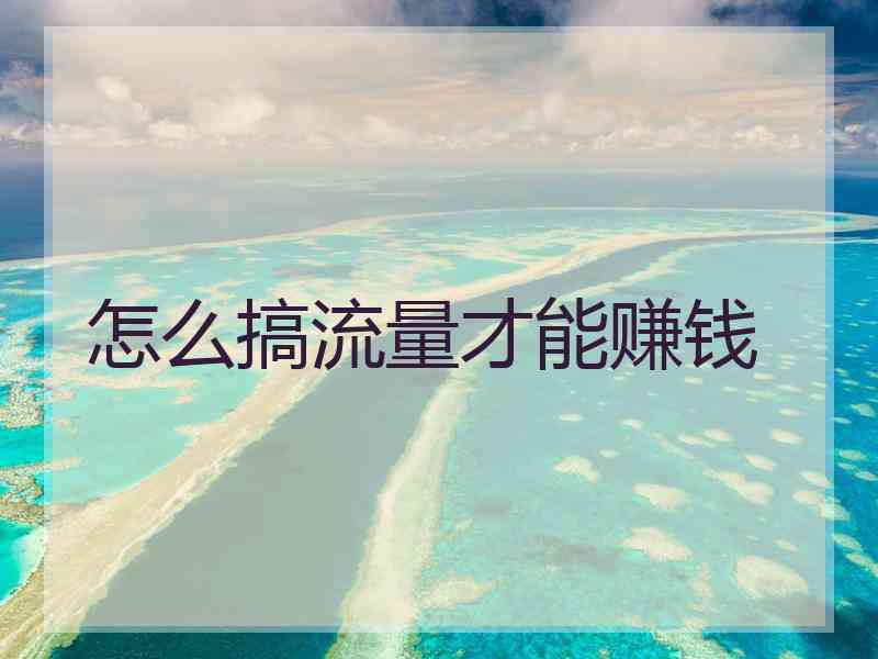 怎么搞流量才能赚钱