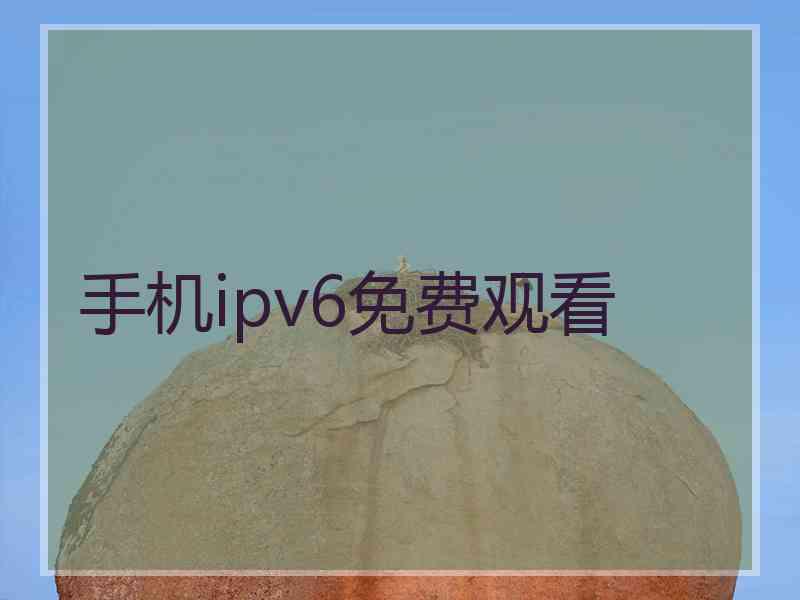 手机ipv6免费观看