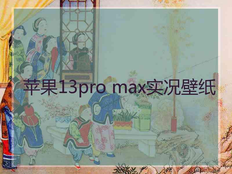 苹果13pro max实况壁纸