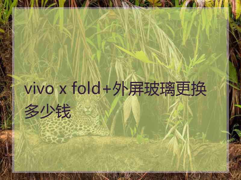 vivo x fold+外屏玻璃更换多少钱