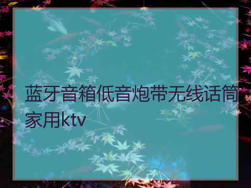 蓝牙音箱低音炮带无线话筒家用ktv