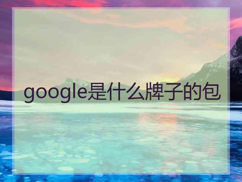 google是什么牌子的包