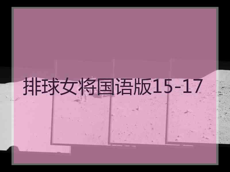 排球女将国语版15-17