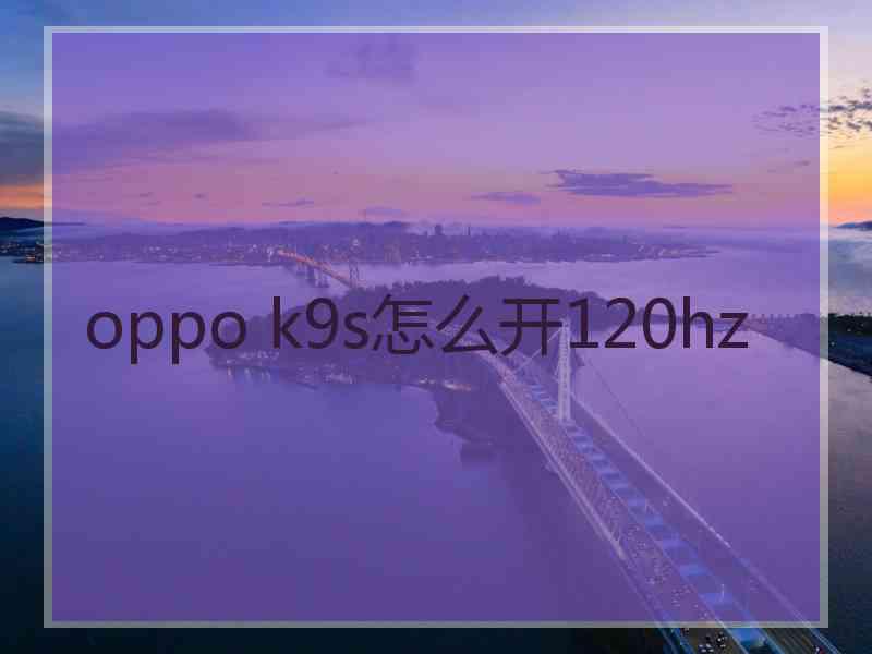 oppo k9s怎么开120hz