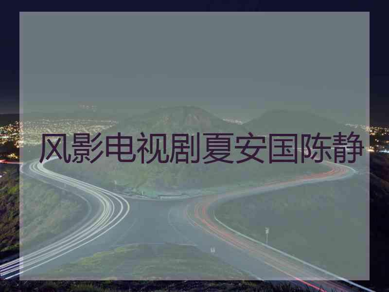 风影电视剧夏安国陈静