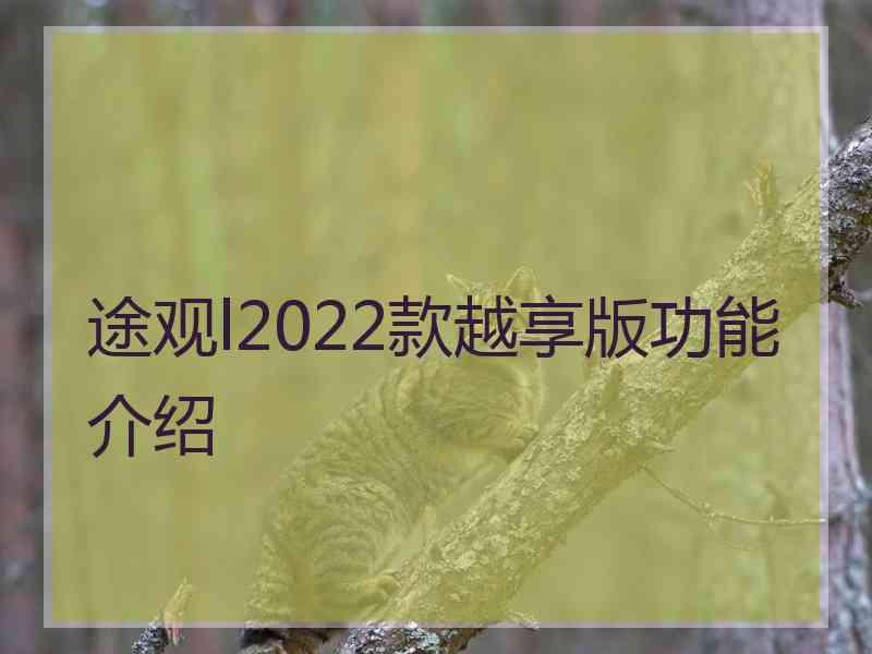 途观l2022款越享版功能介绍